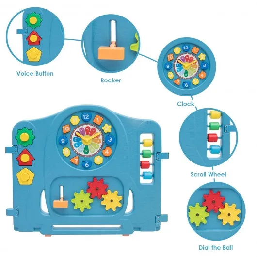 14 Panel Kids Activity Center Baby Playpen with Gate