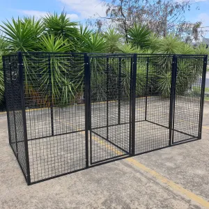 2 Dog Double Kennel Enclosure 1800mm High Super Heavy Duty Panels