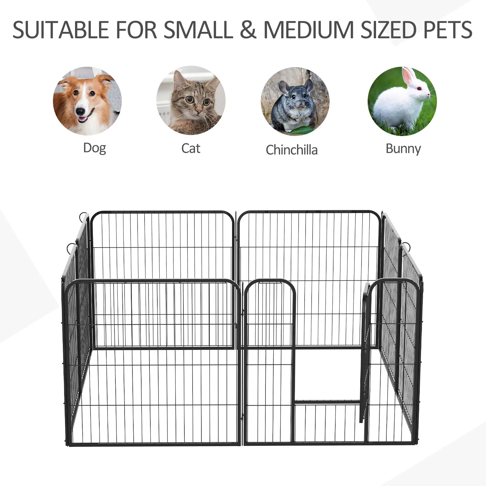 32" 8 Panel Metal Pet Playpen