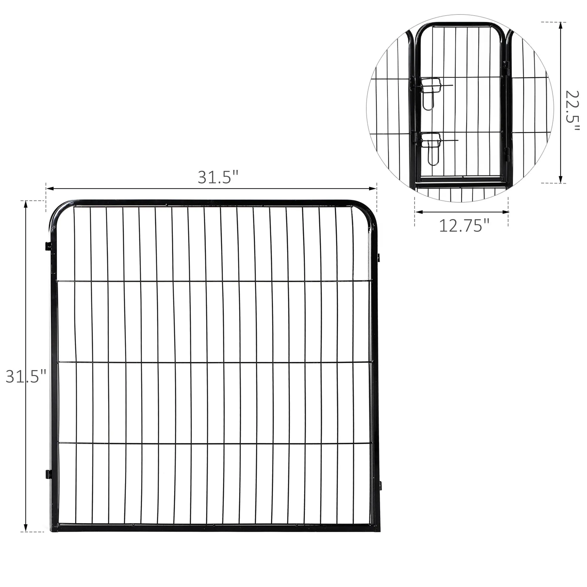 32" 8 Panel Metal Pet Playpen