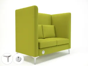 Altus 128cm Wide Privacy Booth in Warwick Dolly Fabric with or without Socket