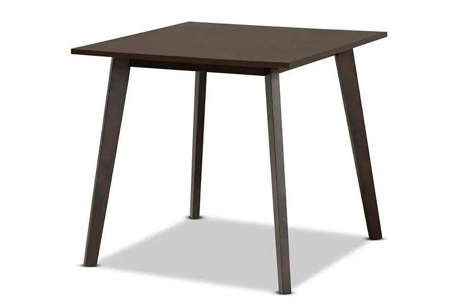Arizona Light Grey Fabric Upholstered Dark Oak Brown Finished 5pcs Wood Dining Set