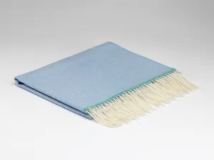 Baby Blanket - Lambswool - Diamond Blue