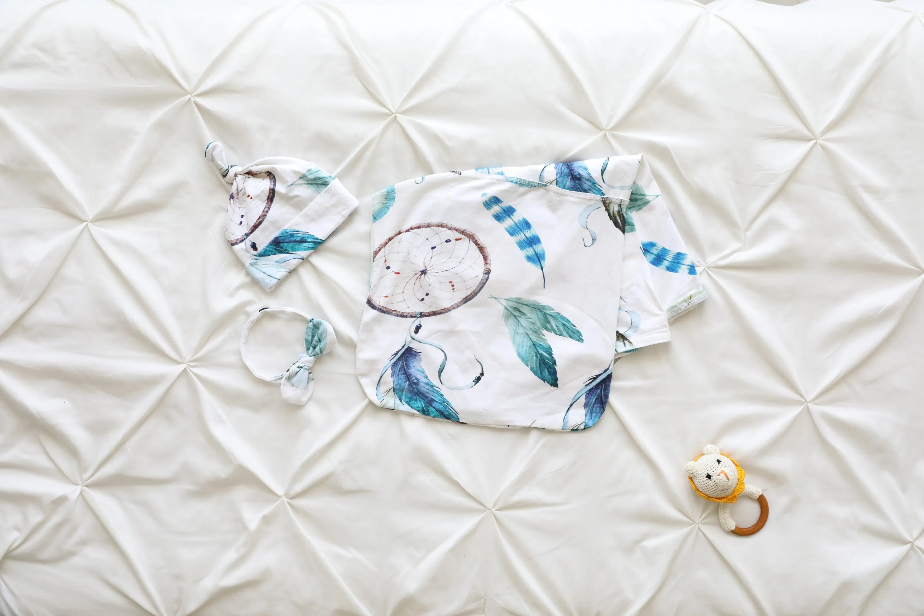 Baby swaddle blanket boy Bow headband girl Personalized hat Soothing baby wrap Peaceful sleep Comfort fussy baby Coming home outfit