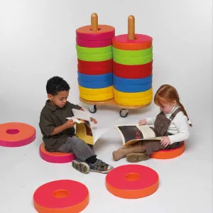 Bi- Colour Donut Cushions & Trolley Set of 24