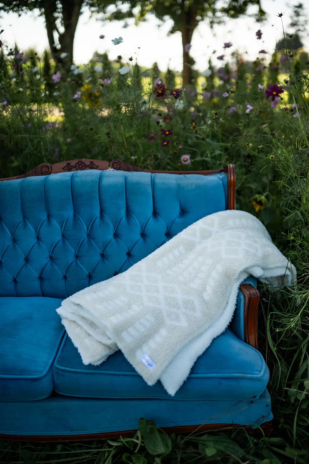 Birch & Marshmallow Diamond Point Print Throw