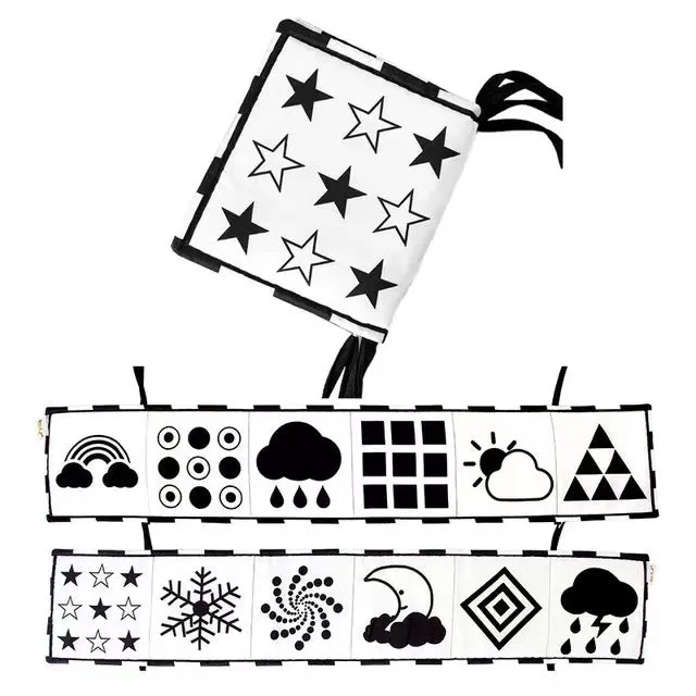 Black & White Education Animals High Contrast Newborn Crib Cloth Book Toys