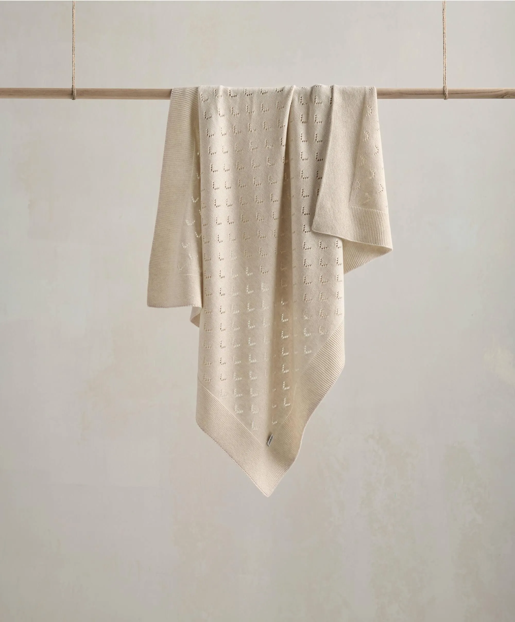 Born to be Wild - Oatmeal Pointelle Blanket
