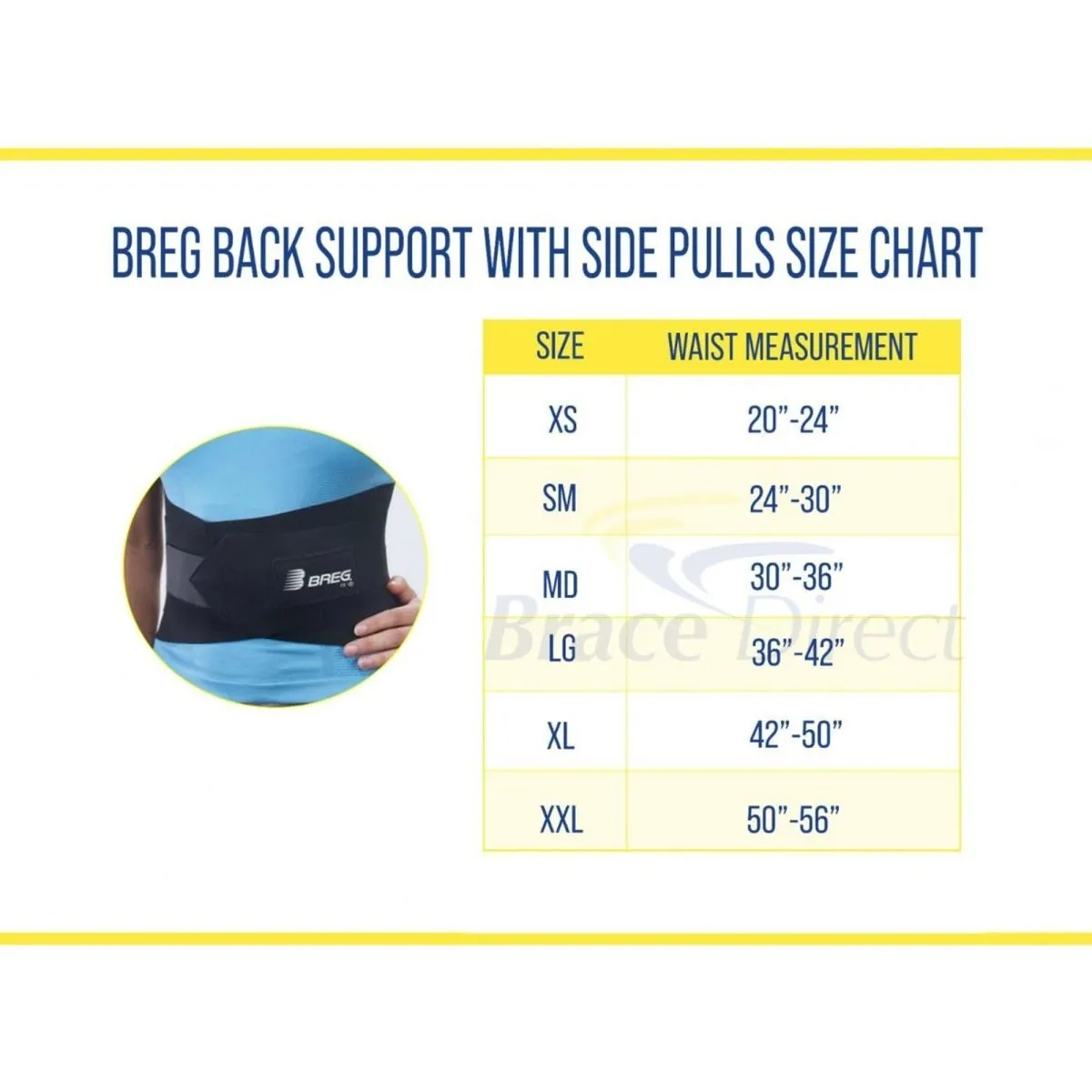 Breg Lumbar Support Brace with Adjustable Side Pulls