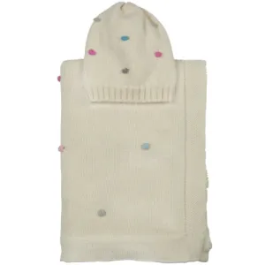 Bubbles Baby Blanket w/Beanie