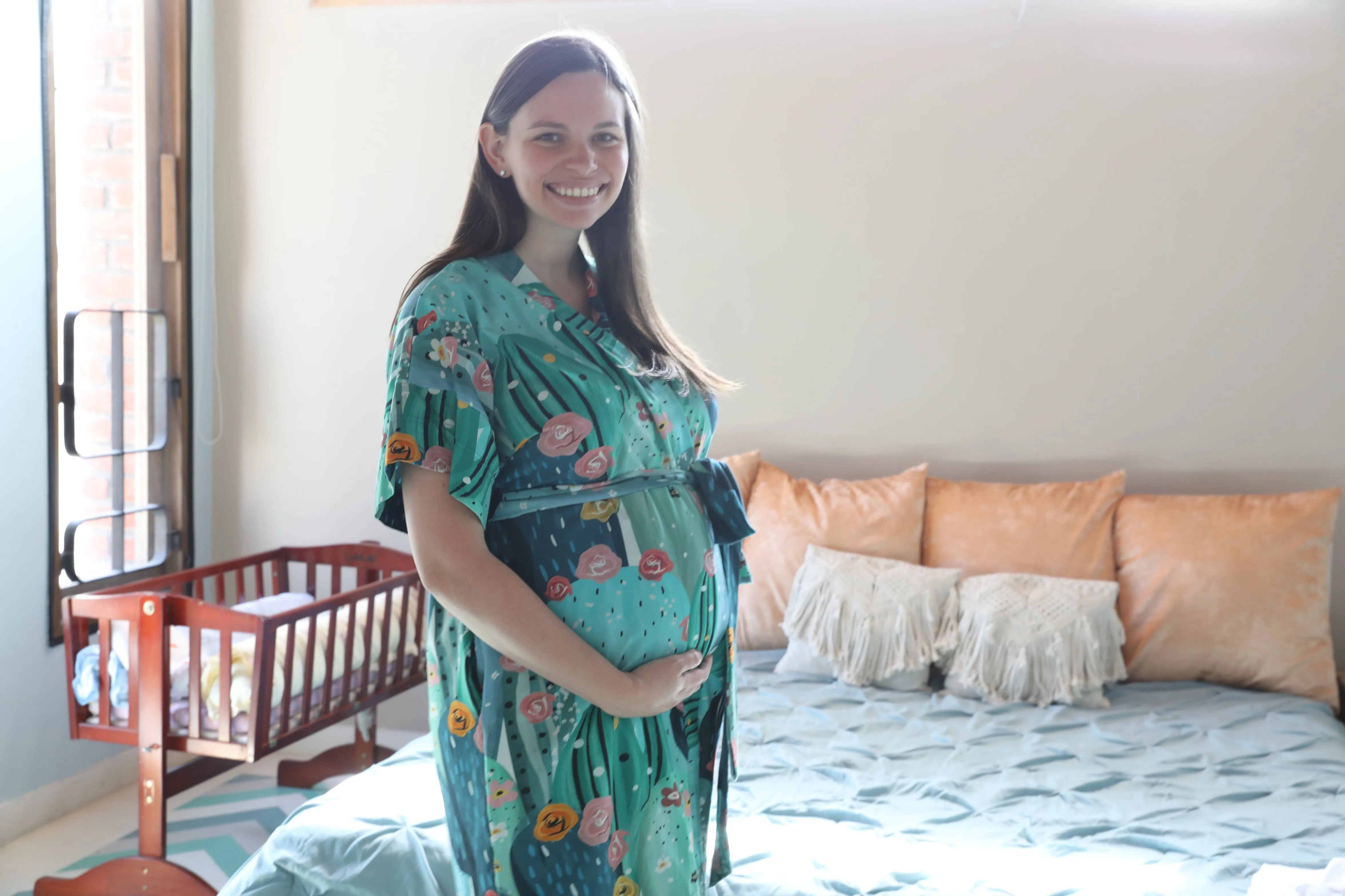 Cactus Robe swaddle personalized hat with matching dad shirt
