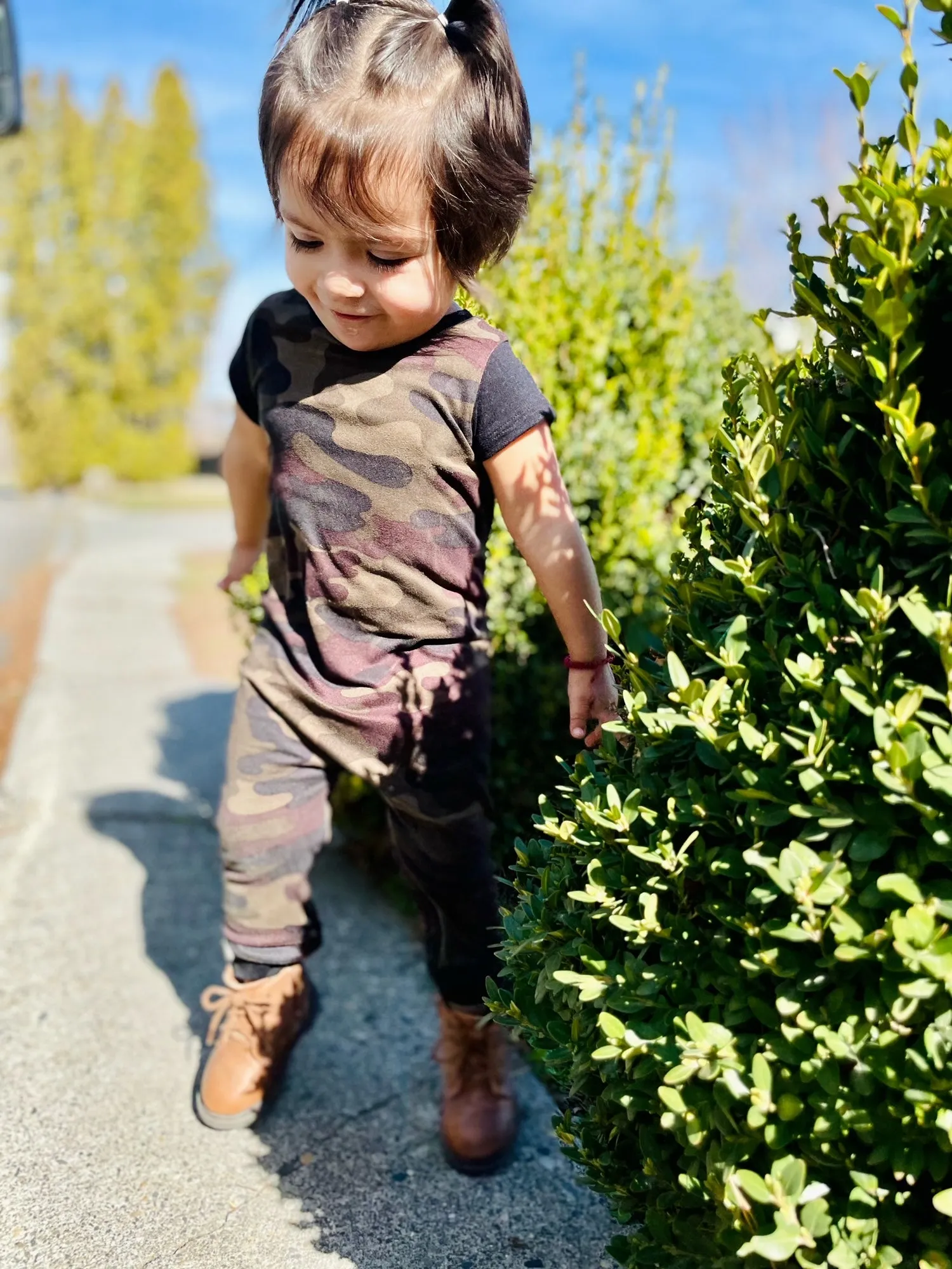 Camo Zip Baby Romper