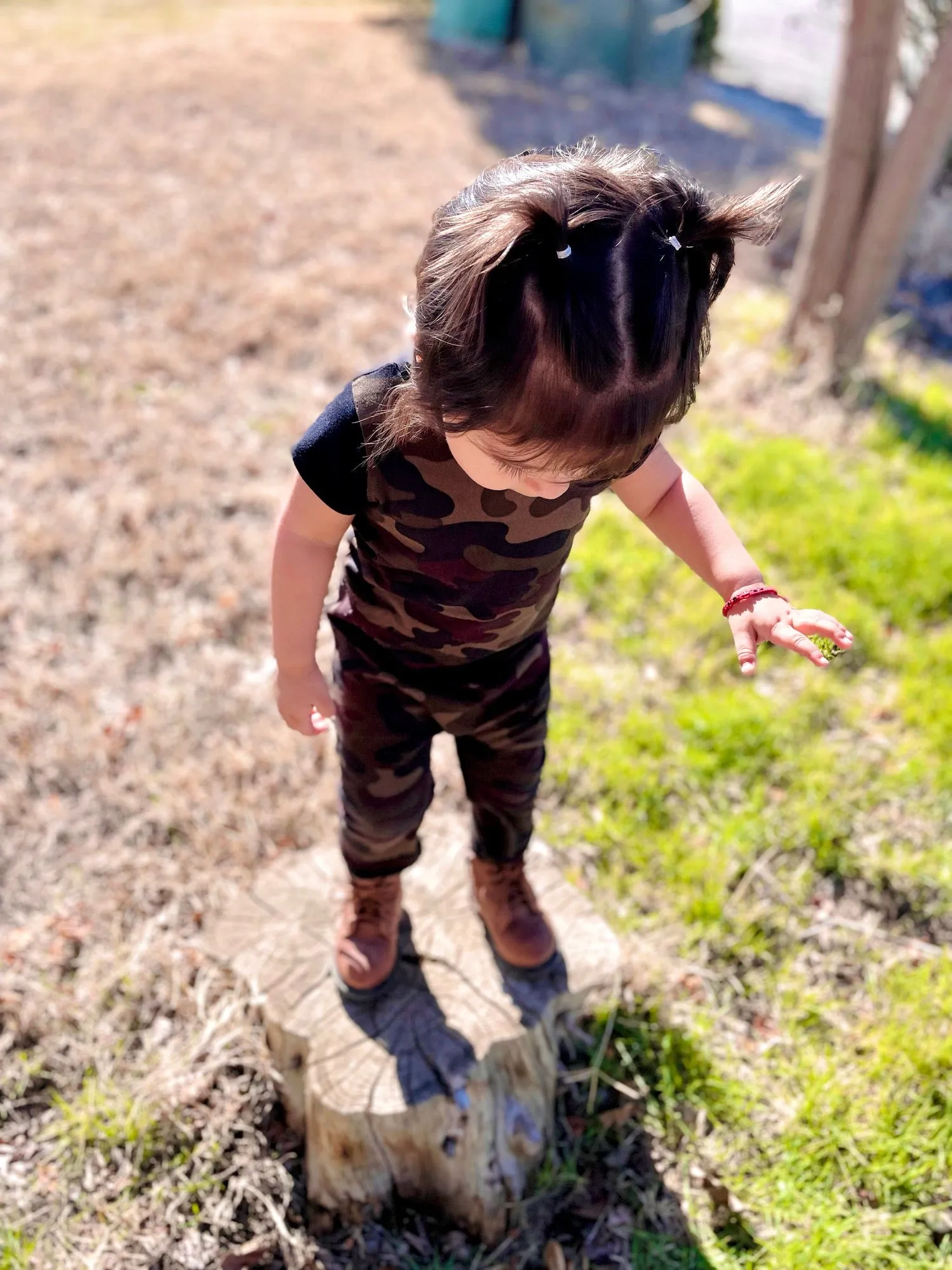 Camo Zip Baby Romper