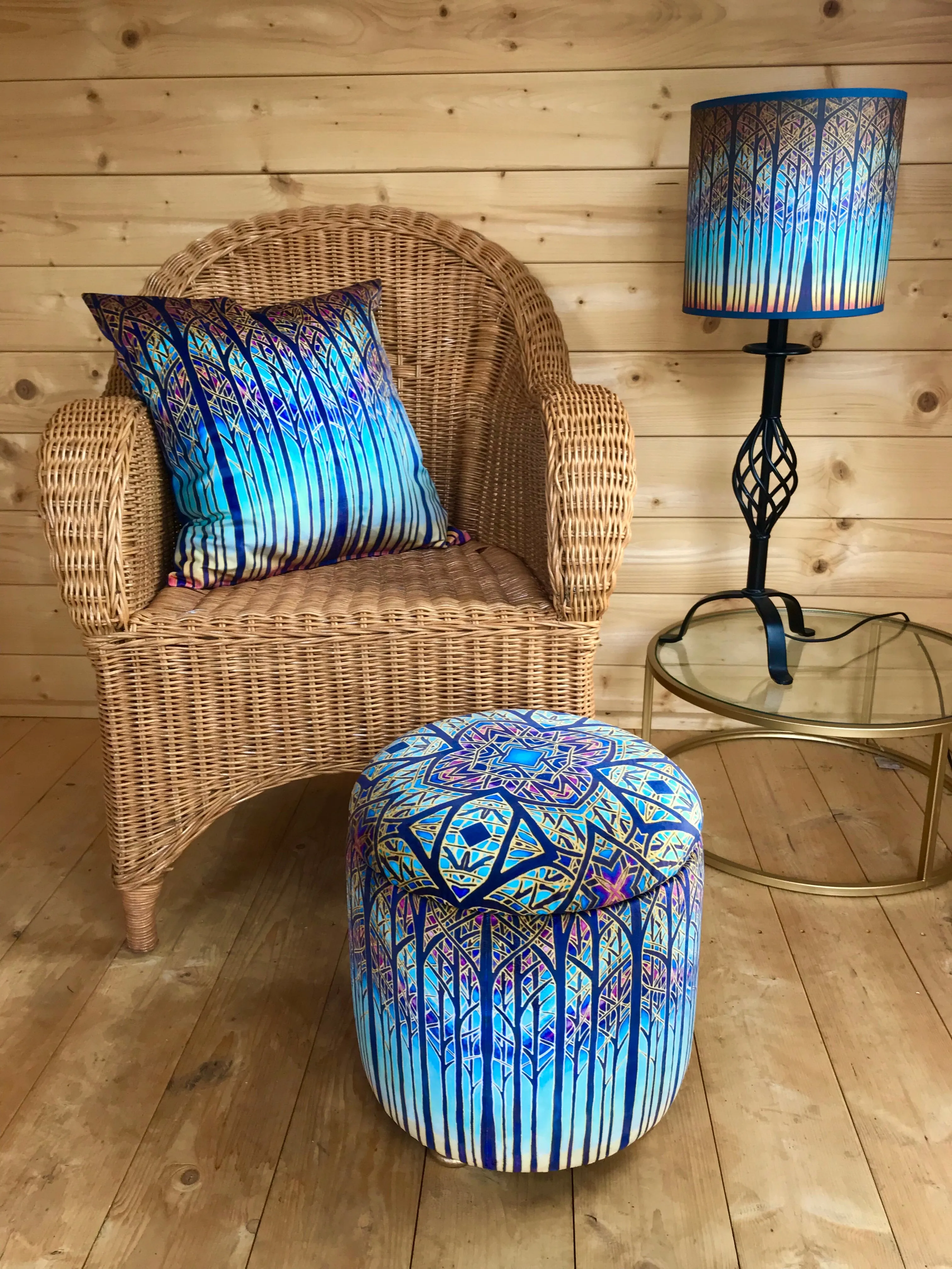 Cathedral Trees Luxury Velvet Cushion - Dramatic Throw Pillow - Luxury Velvet Cushion