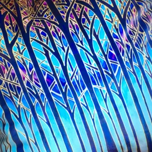 Cathedral Trees Luxury Velvet Cushion - Dramatic Throw Pillow - Luxury Velvet Cushion