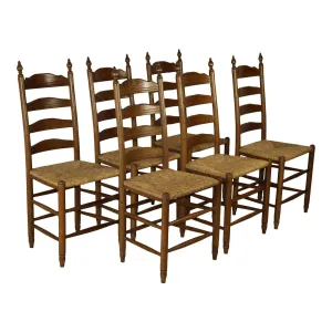Chairs with Rush Seats Set/6
