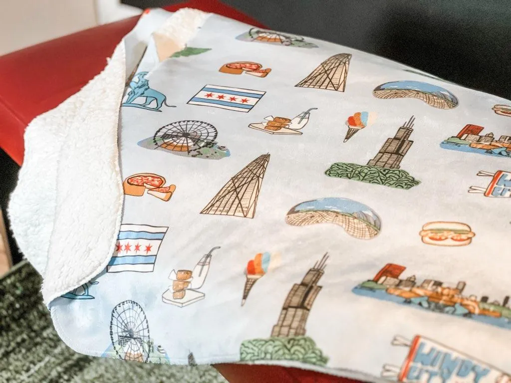 Chicago Plush Throw Blanket 60x80