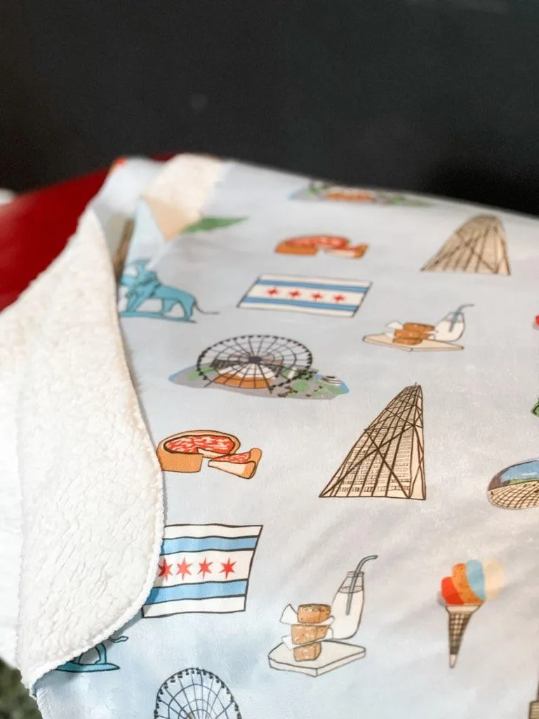 Chicago Plush Throw Blanket 60x80