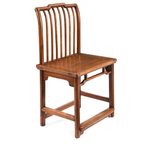 Chinese Red Elm Book Chair - 19th Century