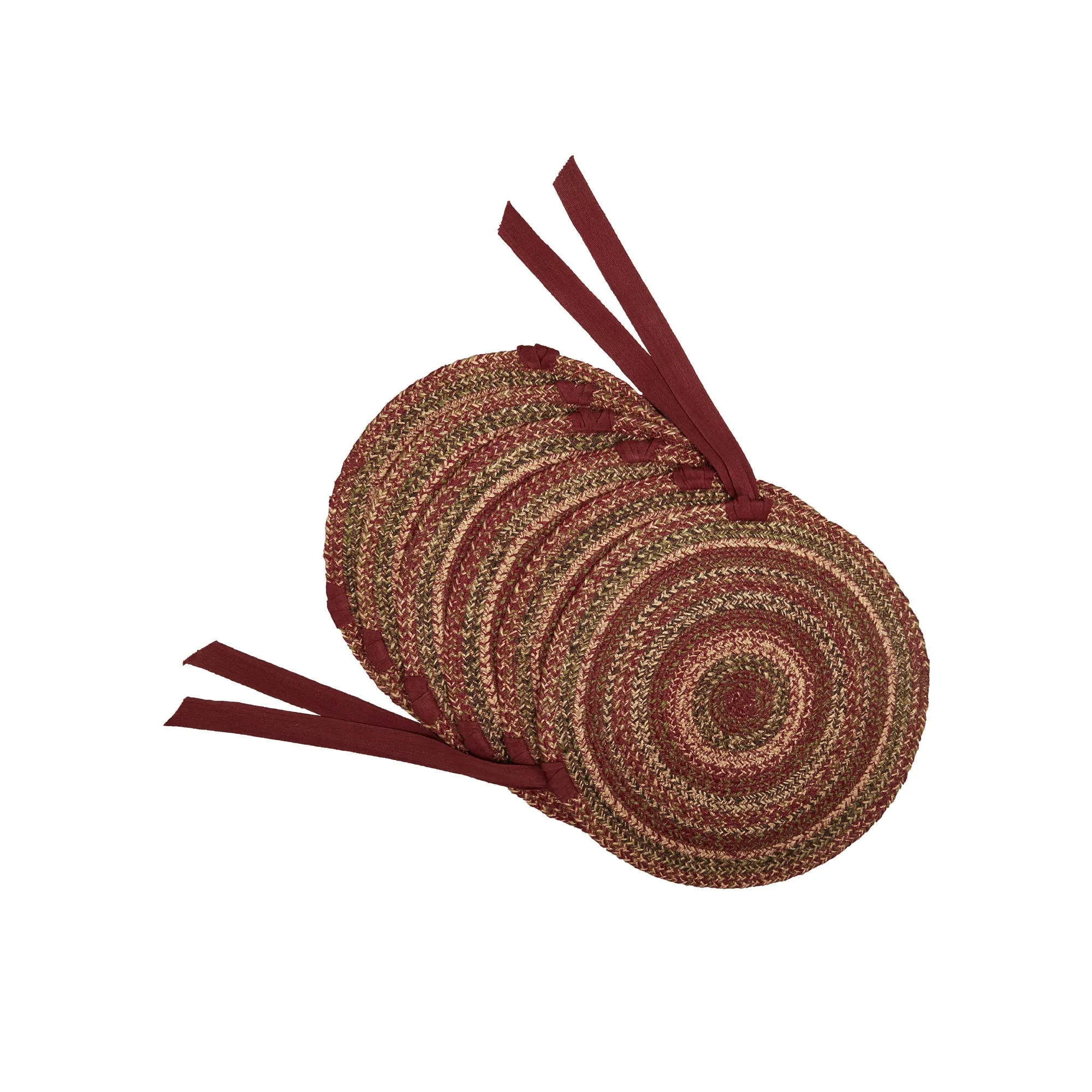 Cider Mill Jute Chair Pad 15 inch Diameter Set of 6