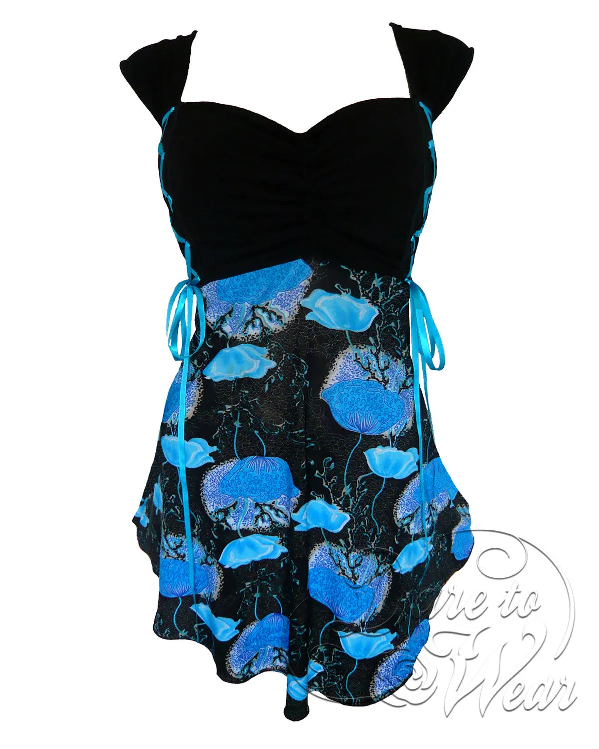 Cinch Top in Azure Poppy