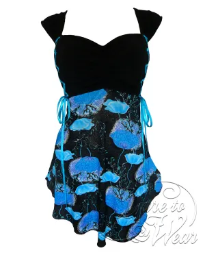 Cinch Top in Azure Poppy