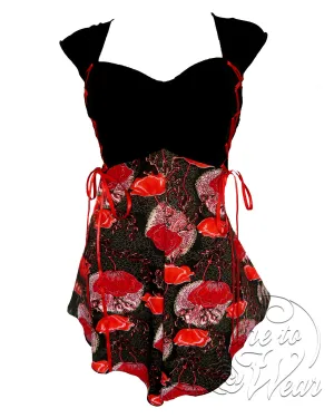 Cinch Top in Crimson Poppy