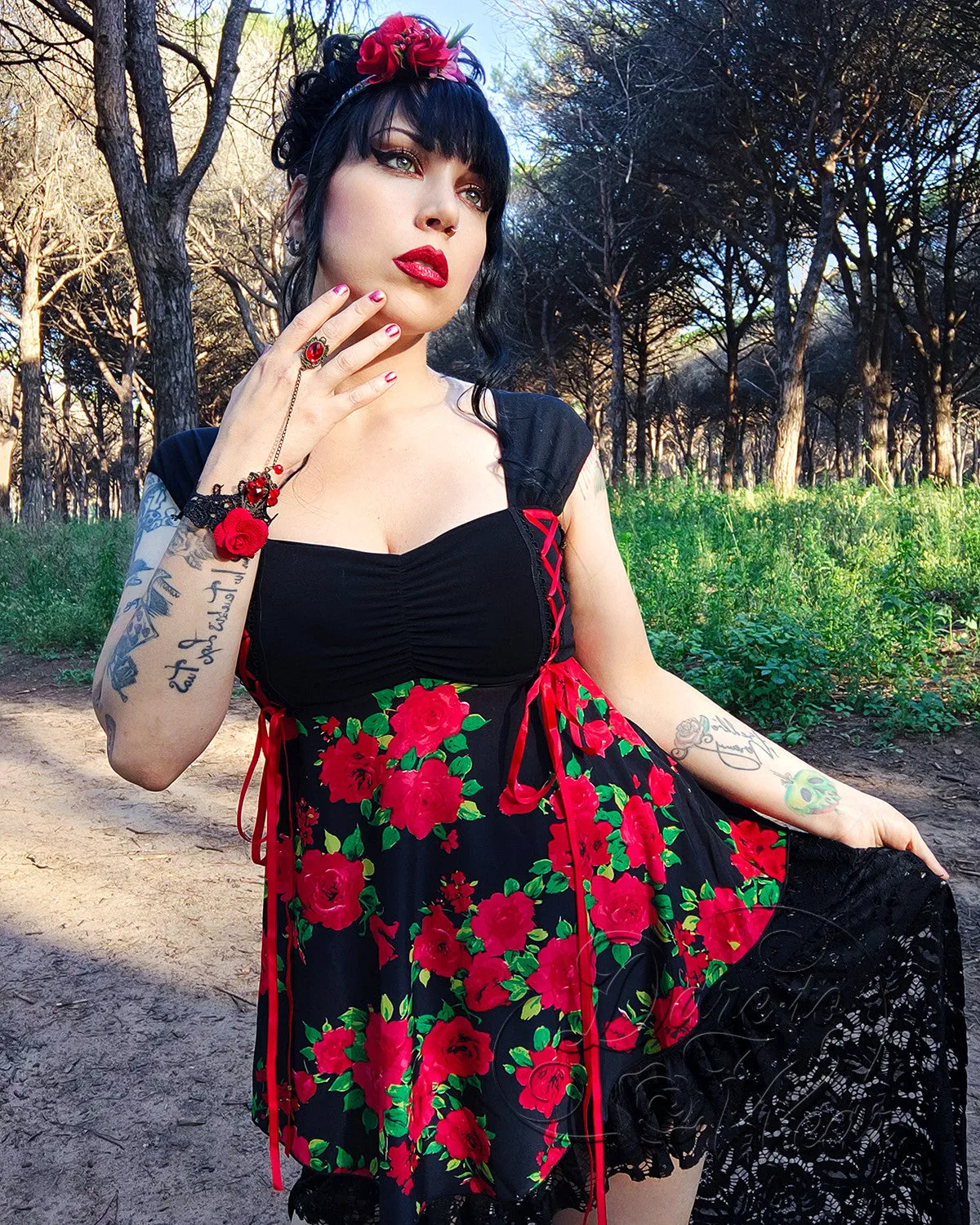 Cinch Top in Crimson Poppy