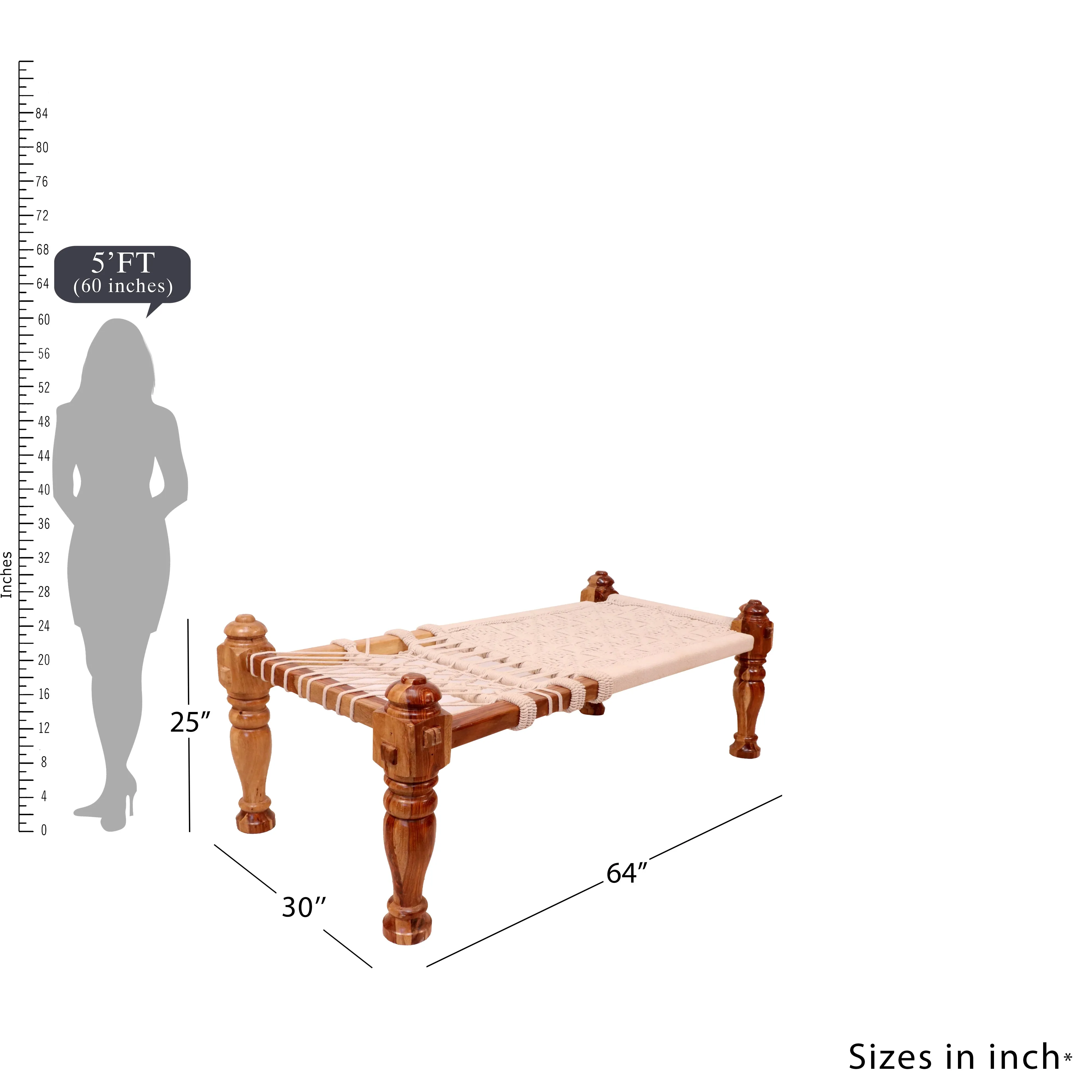 Classical Indian day bed