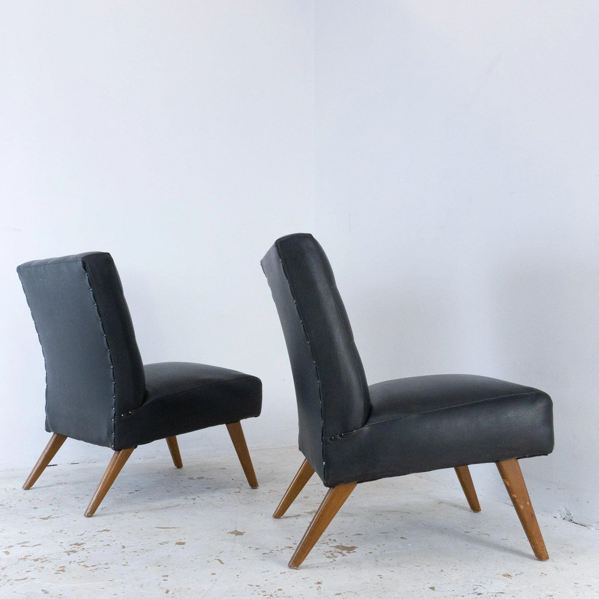Danish Black Lounge Chairs