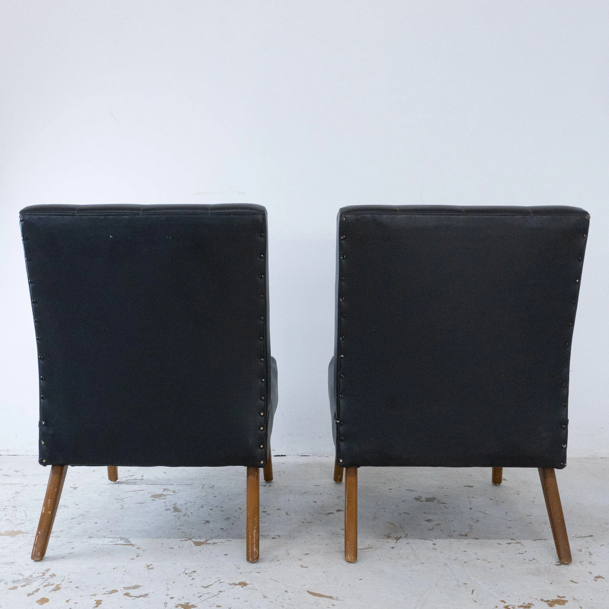 Danish Black Lounge Chairs