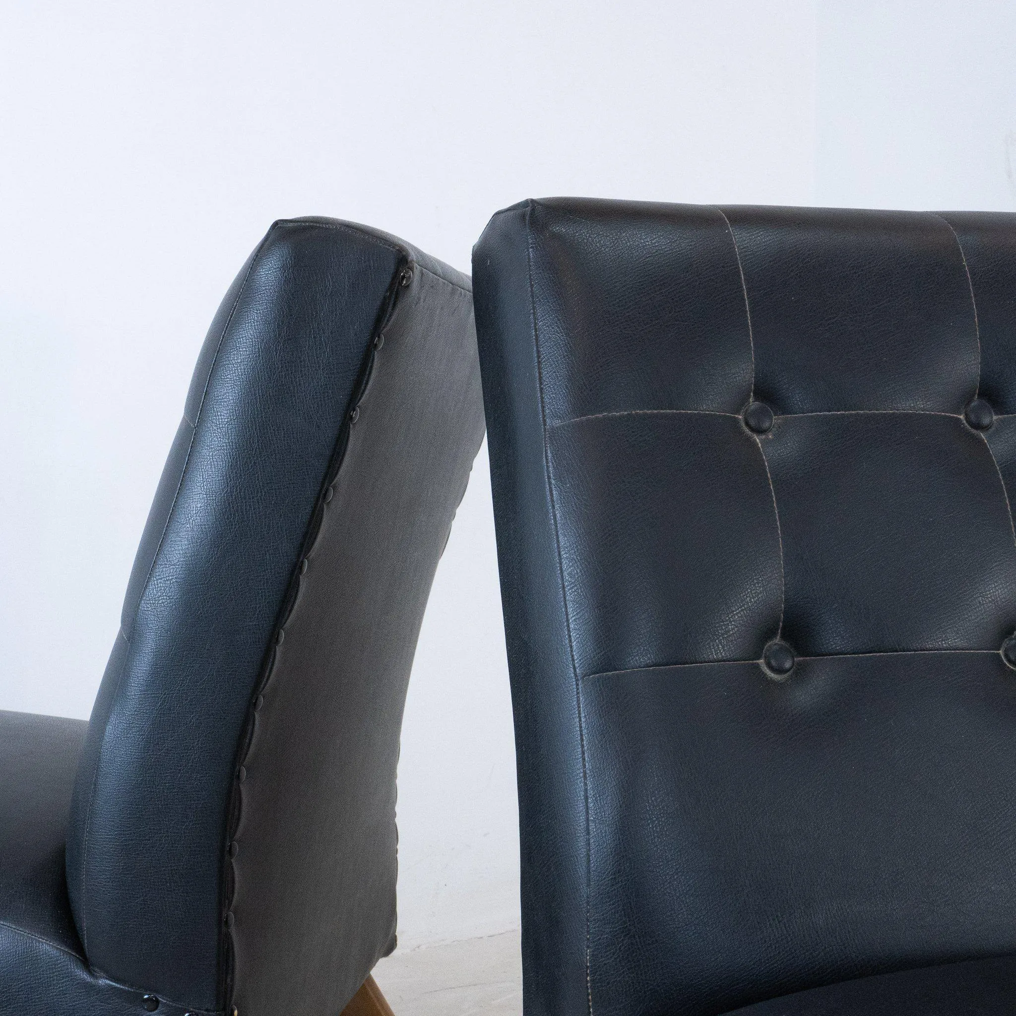 Danish Black Lounge Chairs