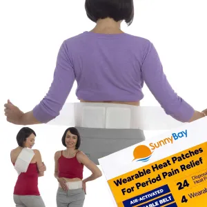 Disposable Heat Patches for Menstrual Period Pain Relief with Reusable Belt