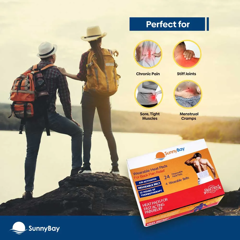 Disposable Heat Patches for Menstrual Period Pain Relief with Reusable Belt