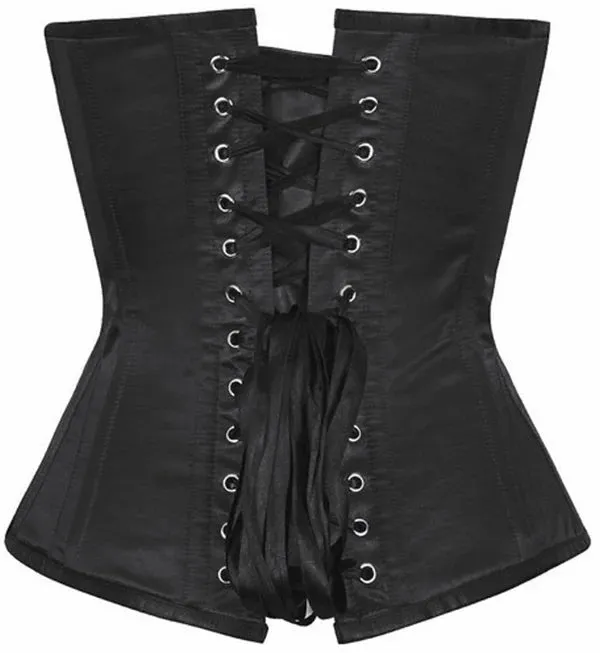 Dragon Fish Beaded Satin Overbust Corset