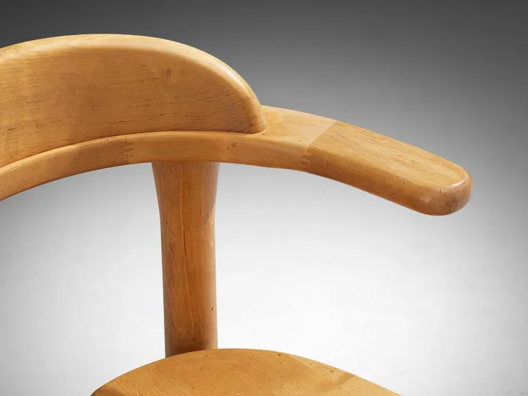 French Set of Four Dining Chairs in Elm