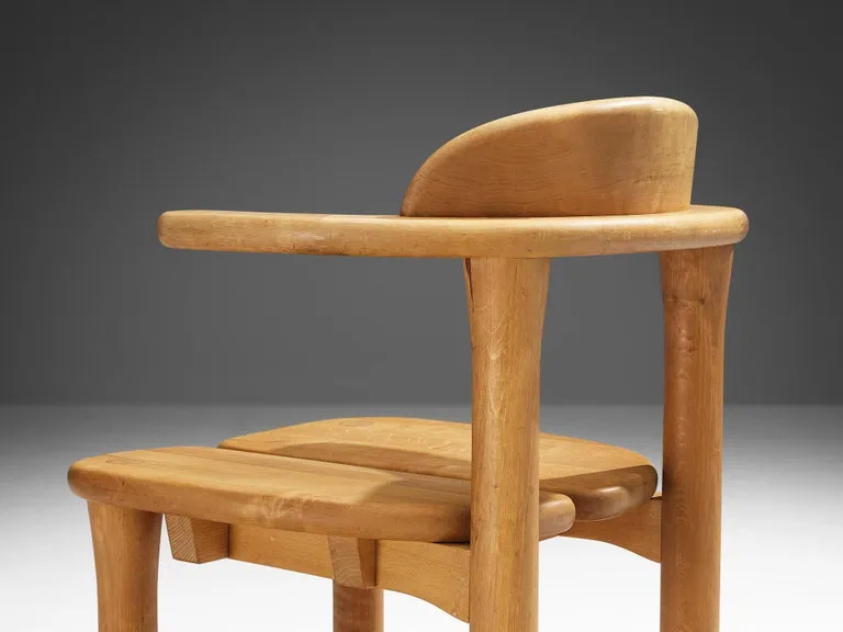 French Set of Four Dining Chairs in Elm