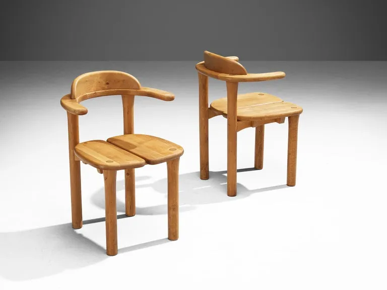 French Set of Four Dining Chairs in Elm