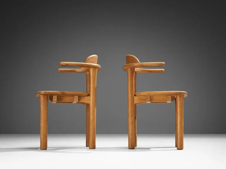 French Set of Four Dining Chairs in Elm