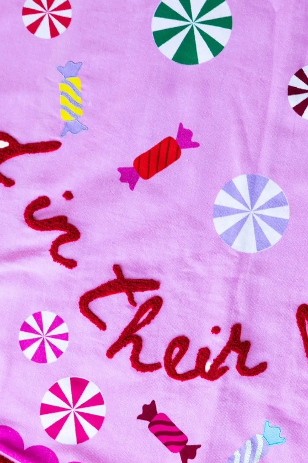 Furbish Sugar Plums Embroidered Tree Skirt