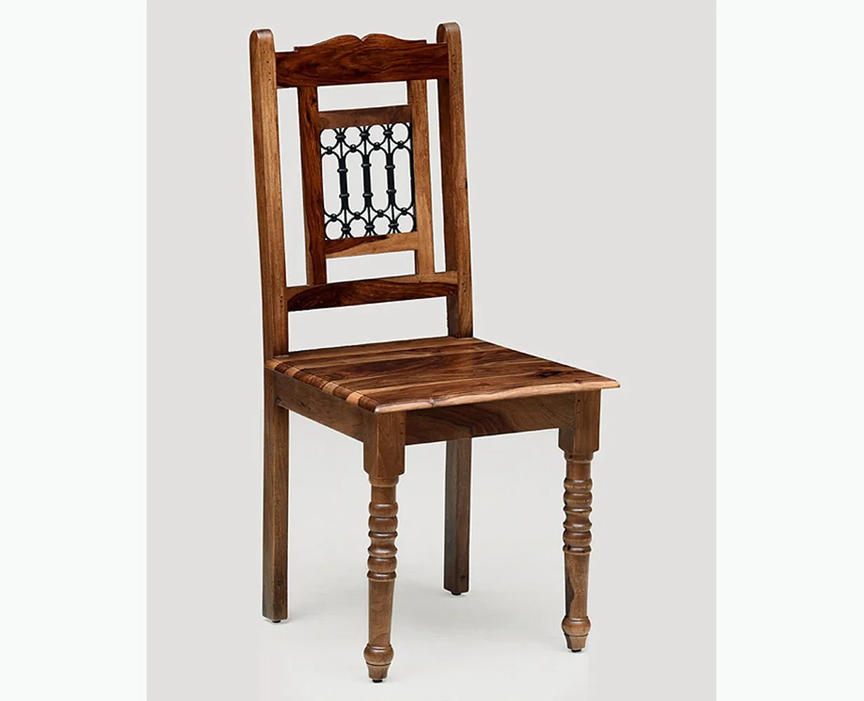 Gaza Sheesham Wood Study Dining Chair Set of Two