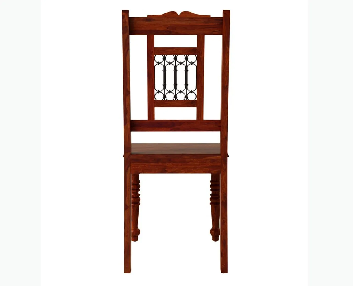 Gaza Sheesham Wood Study Dining Chair Set of Two