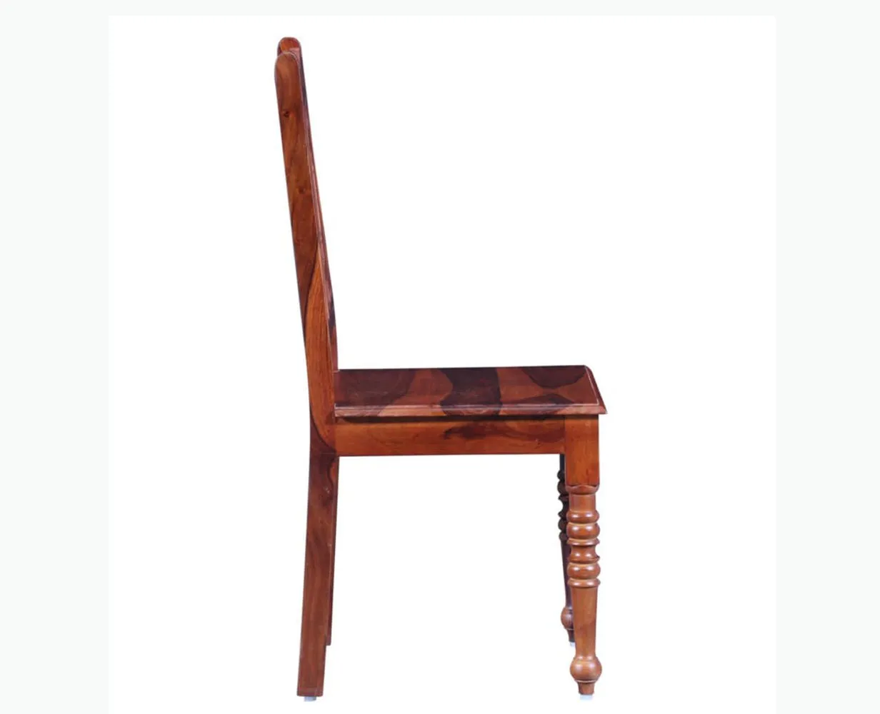 Gaza Sheesham Wood Study Dining Chair Set of Two