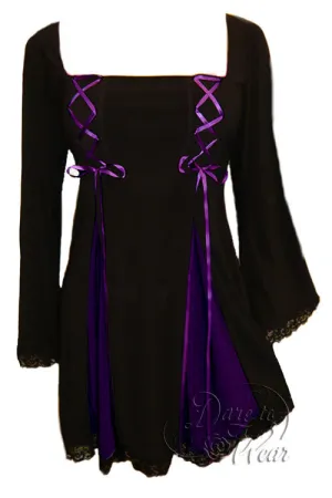 Gemini Princess Top in Black/Purple