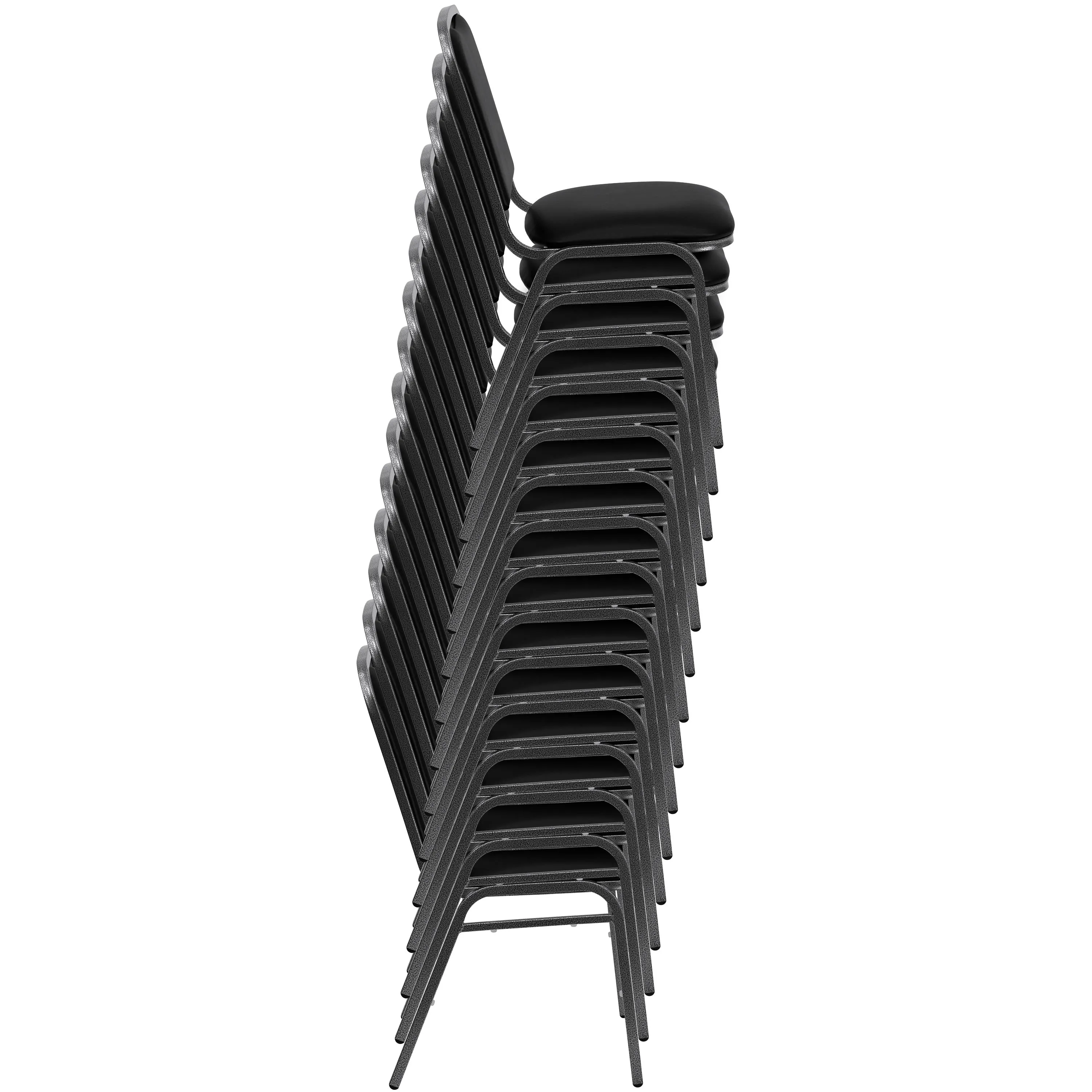 HERCULES Series Stacking Banquet Chair with Vinyl and 1.5'' Thick Seat - Frame