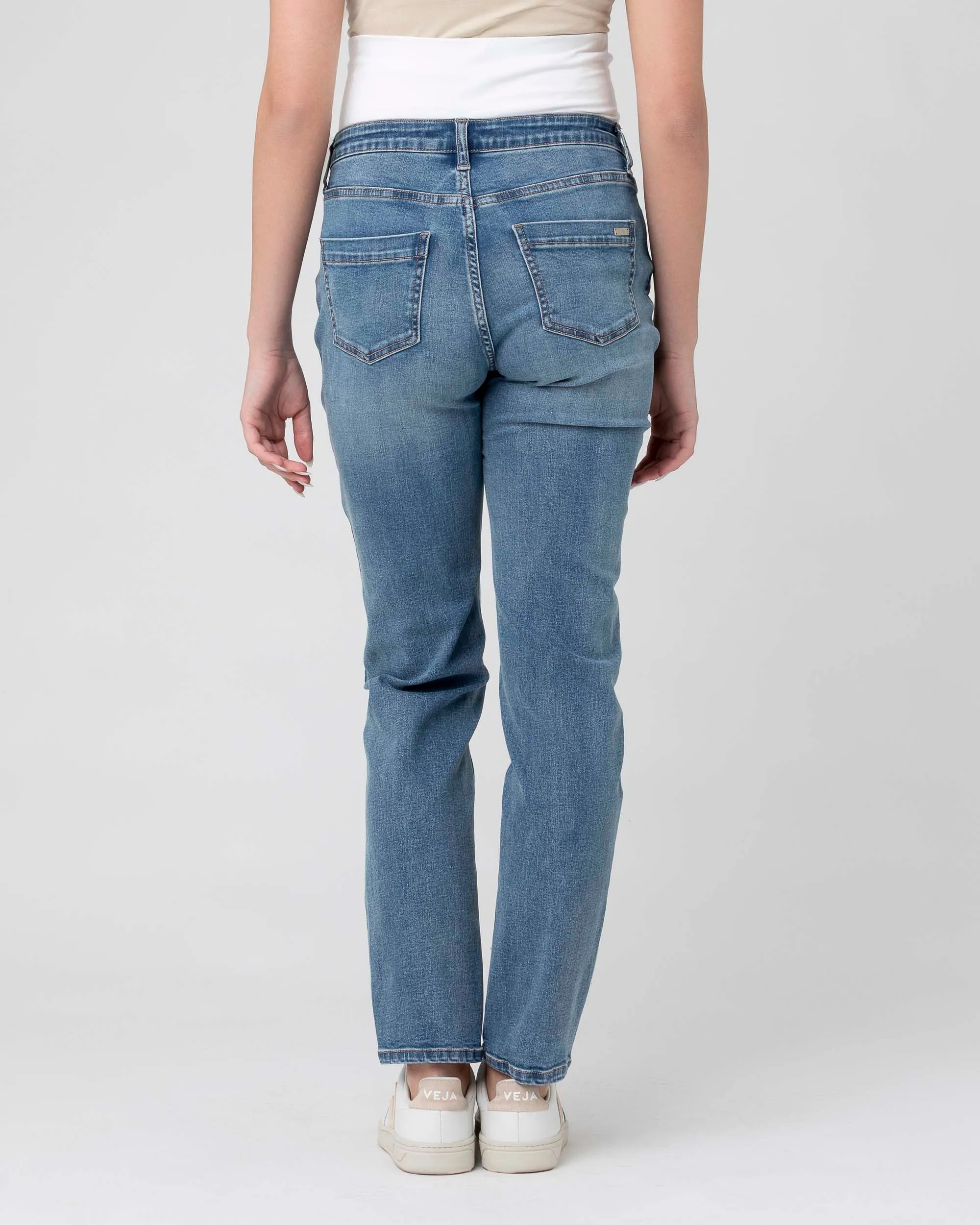 'Hunter' Over-Bump Maternity Jeans - Vintage Wash