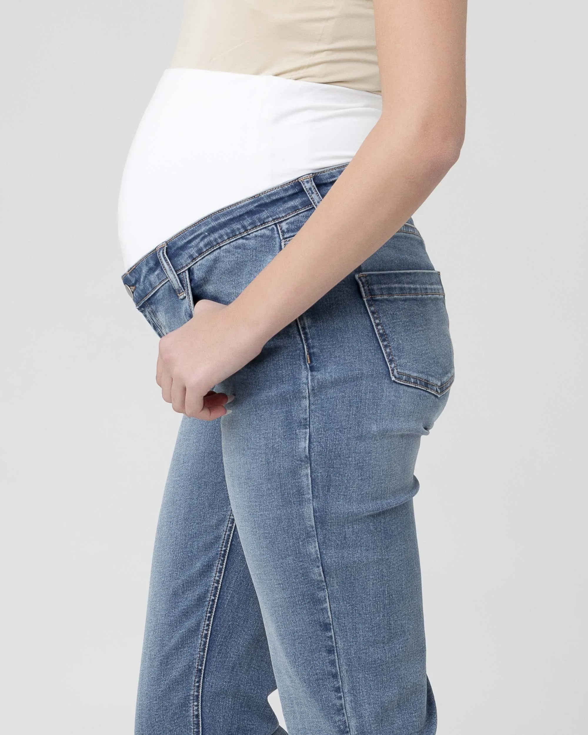'Hunter' Over-Bump Maternity Jeans - Vintage Wash