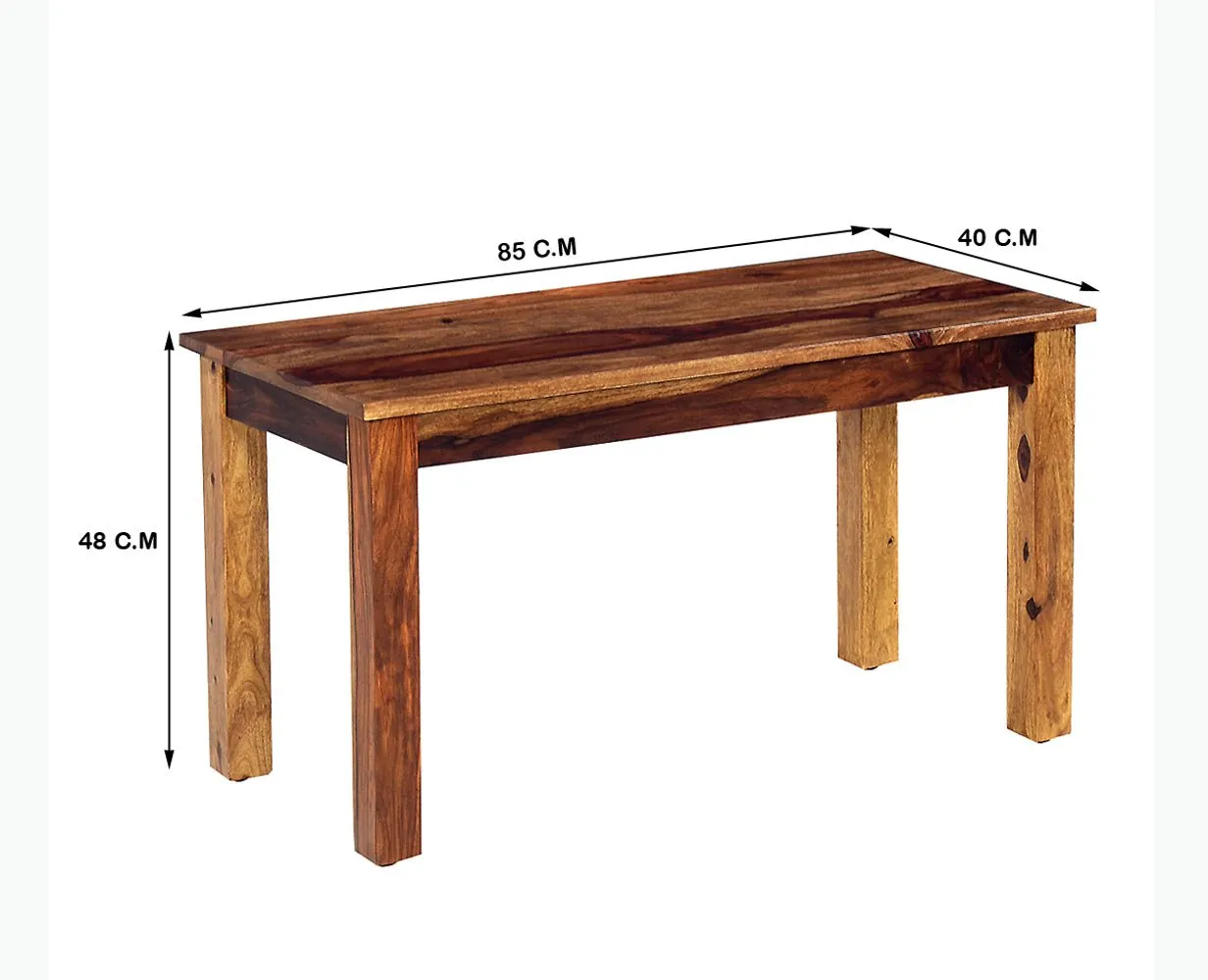 Jaipur Sheesham Wood 4 Seater Dining Table Set with 2 Chair & Bench For Dining Room