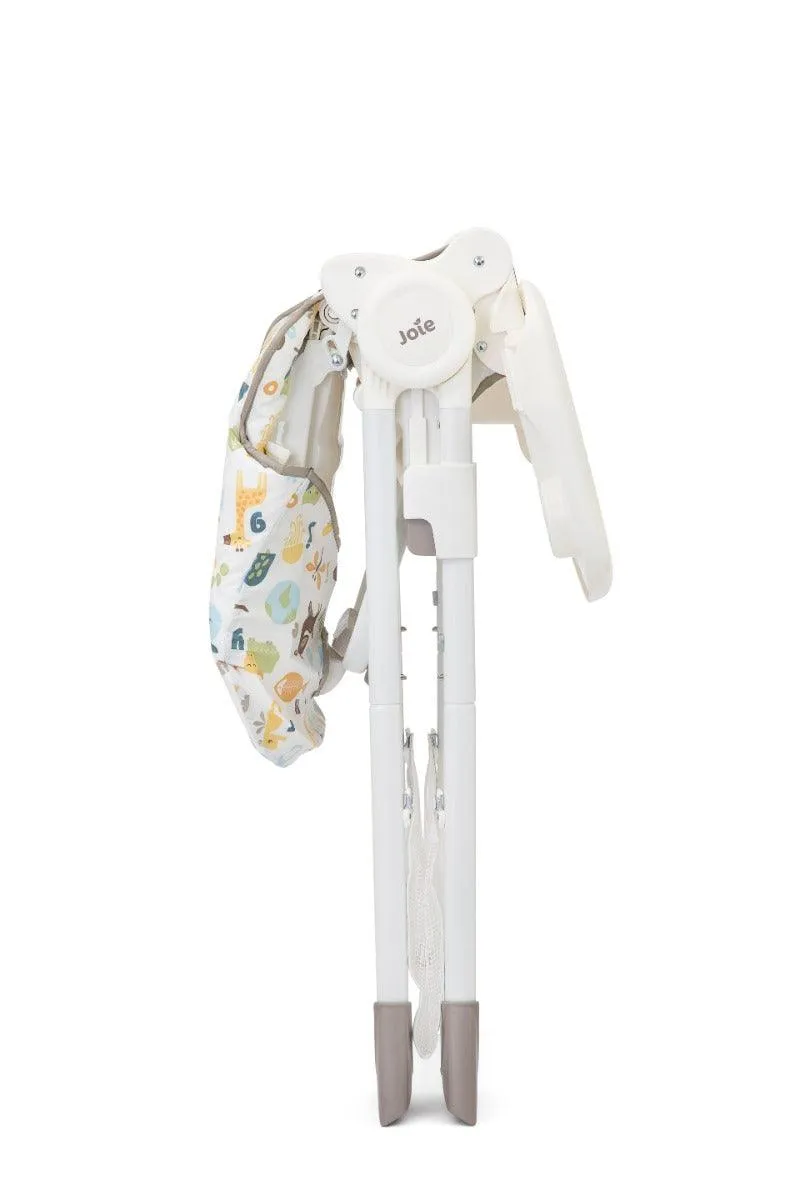 Joie Mimzy Snacker 2 in 1 High Chair Alphabet - Portable Booster Seat For Ages 0-3 Years