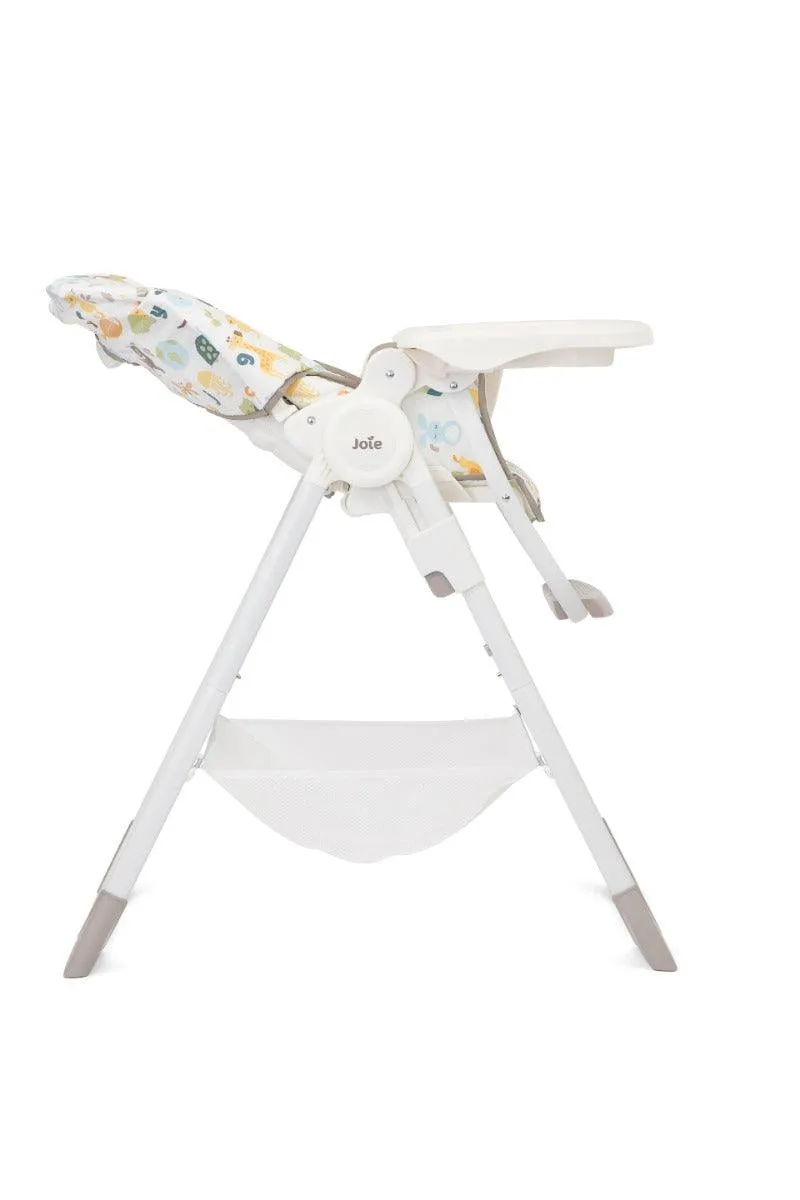 Joie Mimzy Snacker 2 in 1 High Chair Alphabet - Portable Booster Seat For Ages 0-3 Years